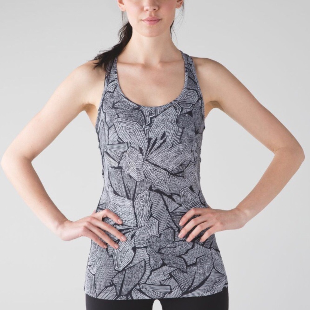 Lululemon Cool Racer Back, Dottie Tribe, Size 10